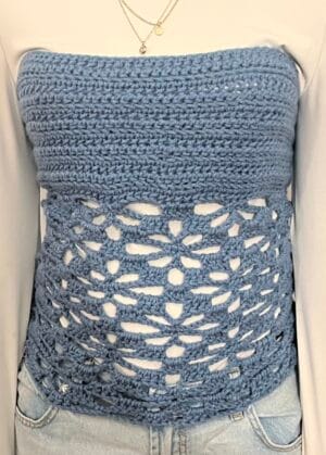 crochet flower mesh top crochet flower mesh top